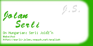 jolan serli business card